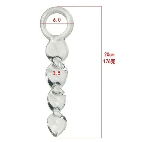Glass Spiral Anal Plug - MiamiTeenyWeenyBikini.Com