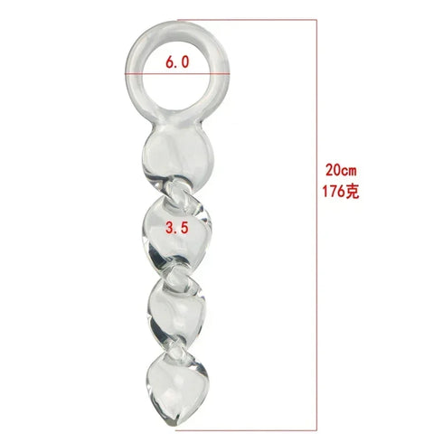 Glass Spiral Anal Plug