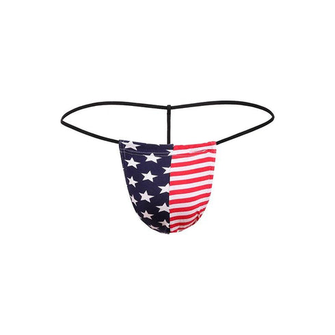 Men's USA Flag Print Thong