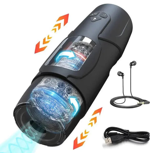 Telescopic Rotation Male Masturbator - MiamiTeenyWeenyBikini.Com