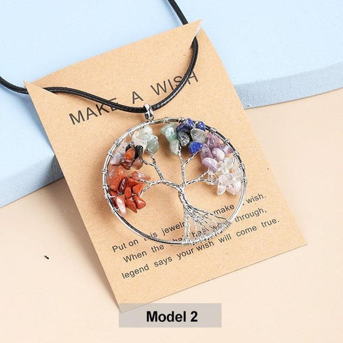 7 Chakras Tree Of Life Pendant