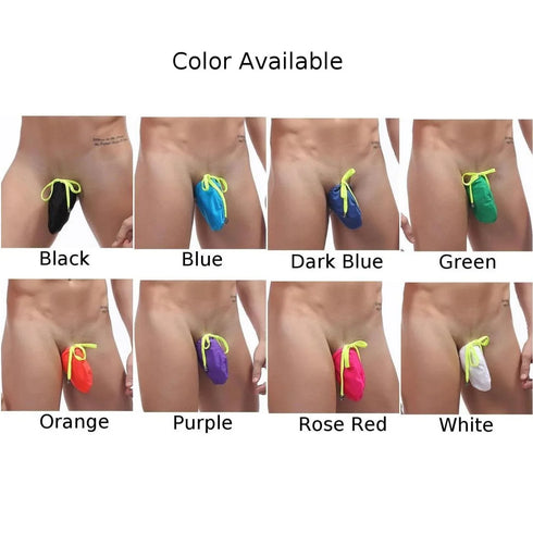 Men's Penis Lace Up Pouch - MiamiTeenyWeenyBikini.Com