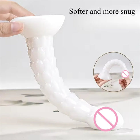 Dragon Scales White Dildo