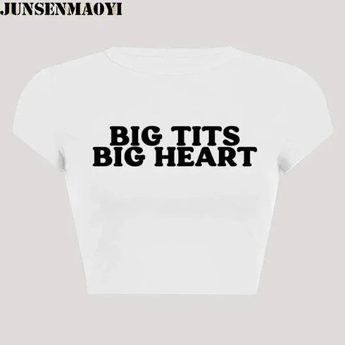 Big Tits Big Heart Crop Top - MiamiTeenyWeenyBikini.Com