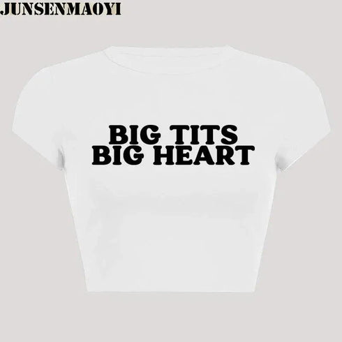 Big Tits Big Heart Crop Top - MiamiTeenyWeenyBikini.Com