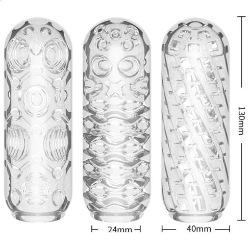 Transparent Silicone Male Masturbation Cup - MiamiTeenyWeenyBikini.Com
