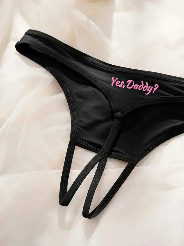 Yes Daddy Crotchless Panties - MiamiTeenyWeenyBikini.Com