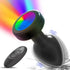 LED Colorful Light Wireless Remote Control Vibrator Butt Plug - MiamiTeenyWeenyBikini.Com