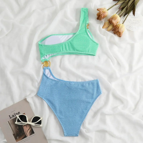 Dot Print One Piece Swimsuit - MiamiTeenyWeenyBikini.Com
