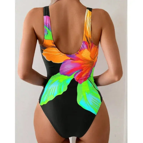 Summer Print One-Piece Swimsuit - MiamiTeenyWeenyBikini.Com