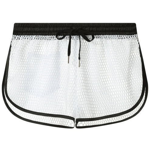 Men's See-Through Fishnet Swim Trunks - MiamiTeenyWeenyBikini.Com