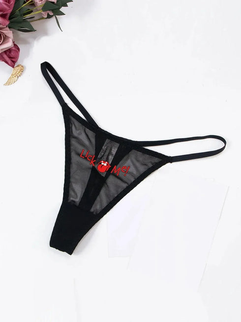 Lick Me Mesh Panties - MiamiTeenyWeenyBikini.Com
