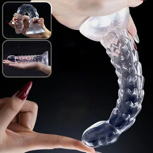 Dragon Scale Transparent Dildo - MiamiTeenyWeenyBikini.Com
