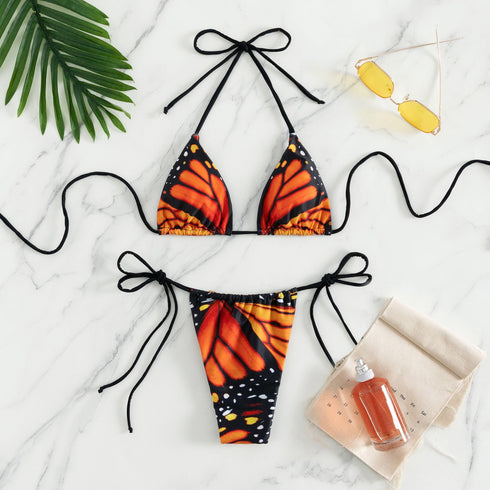 Micro Butterfly Print Bikini