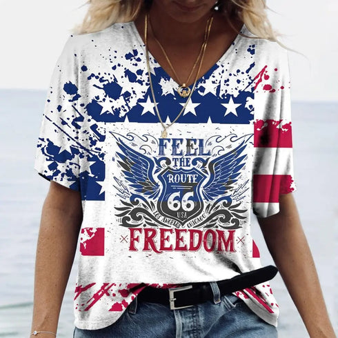 US Route 66 Print Tops - MiamiTeenyWeenyBikini.Com