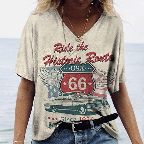 US Route 66 Print Tops