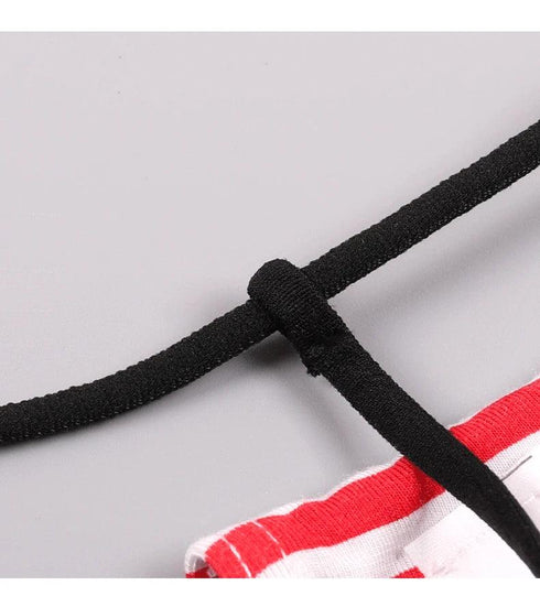 Men's USA Flag Print Thong