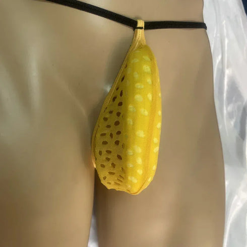 Mini Sexy Men’s Transparent Mesh Stand-Up Thong - MiamiTeenyWeenyBikini.Com