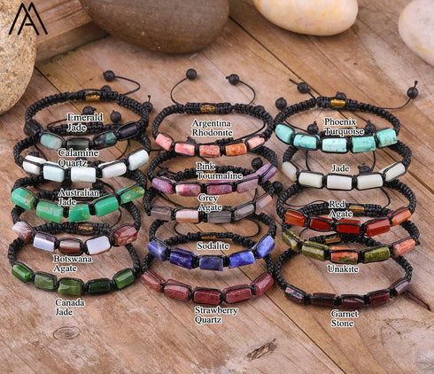 Natural Tourmaline Woven Bracelet