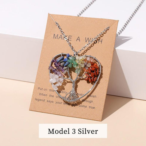 7 Chakras Tree Of Life Pendant
