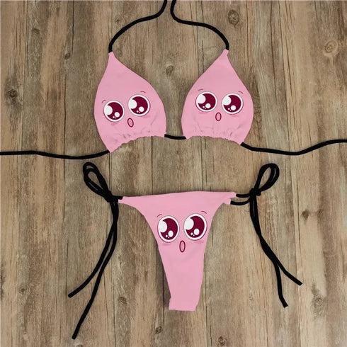 Funny Face Bikini Set - MiamiTeenyWeenyBikini.Com