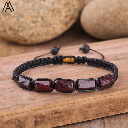Natural Tourmaline Woven Bracelet