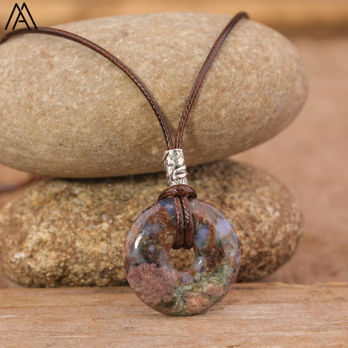 Natural Amethyst Lapis Tiger Eye Stone Pendant