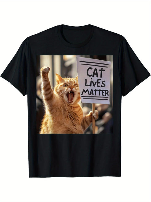 "Cat Lives Matter" Graphic T-Shirt - MiamiTeenyWeenyBikini.Com