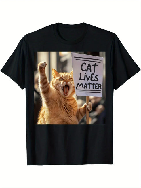 "Cat Lives Matter" Graphic T-Shirt - MiamiTeenyWeenyBikini.Com