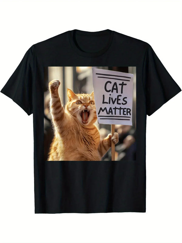 "Cat Lives Matter" Graphic T-Shirt - MiamiTeenyWeenyBikini.Com