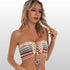 Rainbow Tube Bikini Crochet Lace Top
