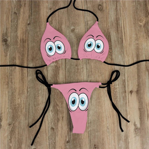 Funny Face Bikini Set