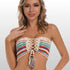 Rainbow Tube Bikini Crochet Lace Top
