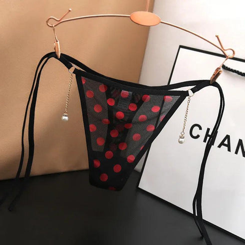 Lace-Up Transparent Panties