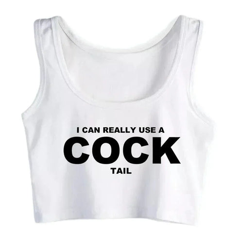 I Can Really Use A Cocktail Crop Top - MiamiTeenyWeenyBikini.Com