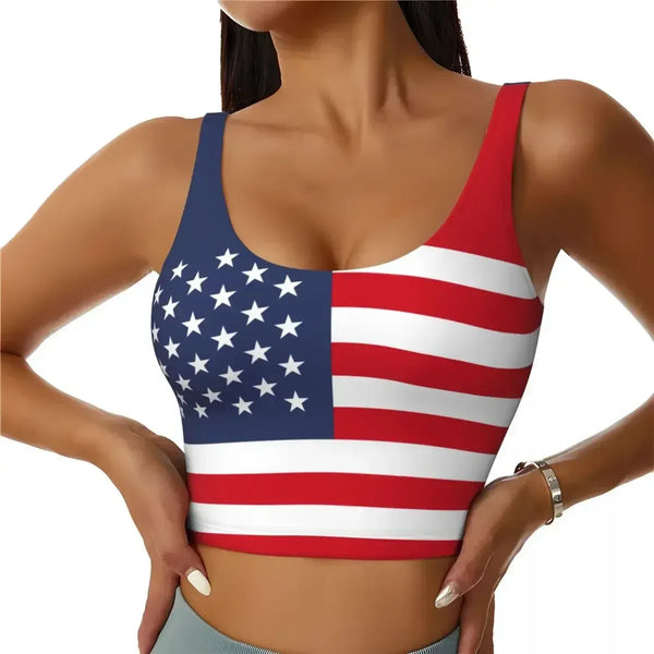 United States Flag Sports Top - MiamiTeenyWeenyBikini.Com