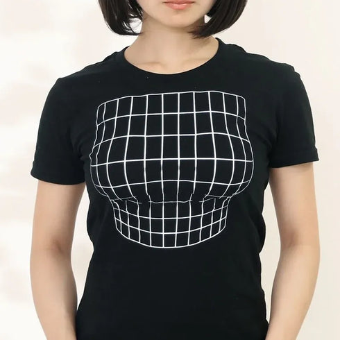 Women's Optical Illusion T-Shirt - MiamiTeenyWeenyBikini.Com