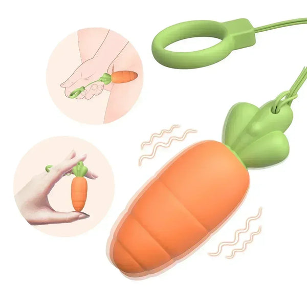 Cute Carrot Vibrating Clitoris Stimulator - MiamiTeenyWeenyBikini.Com