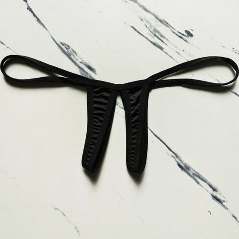 Sexy Low-Waist Open-Crotch Thong Bikini - MiamiTeenyWeenyBikini.Com