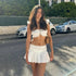 Low Rise Mini Skirt and Crop Top Set - MiamiTeenyWeenyBikini.Com