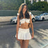 Low Rise Mini Skirt and Crop Top Set - MiamiTeenyWeenyBikini.Com