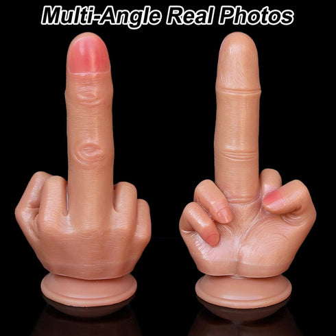 Middle Finger Suction Cup Dildo