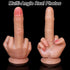 Middle Finger Suction Cup Dildo - MiamiTeenyWeenyBikini.Com
