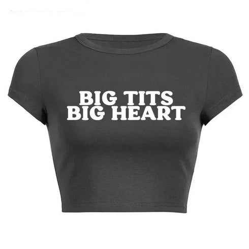 Big Tits Big Heart Crop Top - MiamiTeenyWeenyBikini.Com