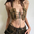 Retro Streetwear Strapless Tube Corset - MiamiTeenyWeenyBikini.Com