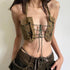 Retro Streetwear Strapless Tube Corset