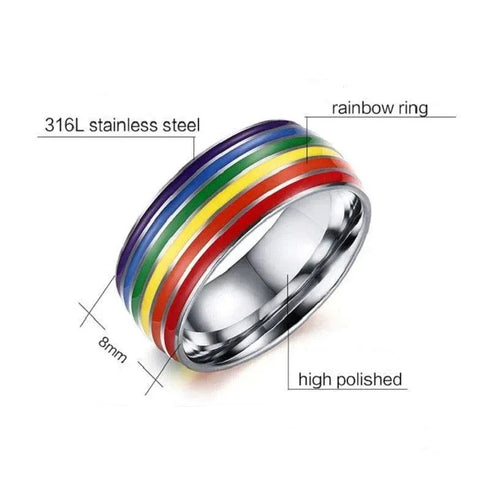 Rainbow Ring For Women/ Men - MiamiTeenyWeenyBikini.Com