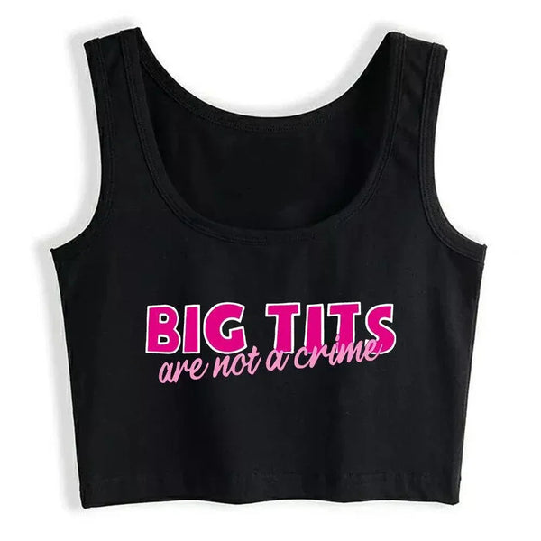 Big Tits Are Not A Crime Crop Top - MiamiTeenyWeenyBikini.Com