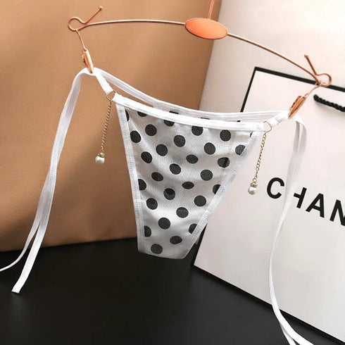 Lace-Up Transparent Panties