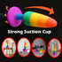 Rainbow Silicone Suction Butt Plug - MiamiTeenyWeenyBikini.Com